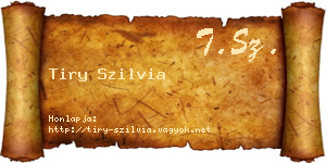 Tiry Szilvia névjegykártya